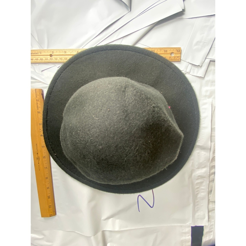 Black Felt Fedora Hat Wide Brim Classic Styleβ Accessory